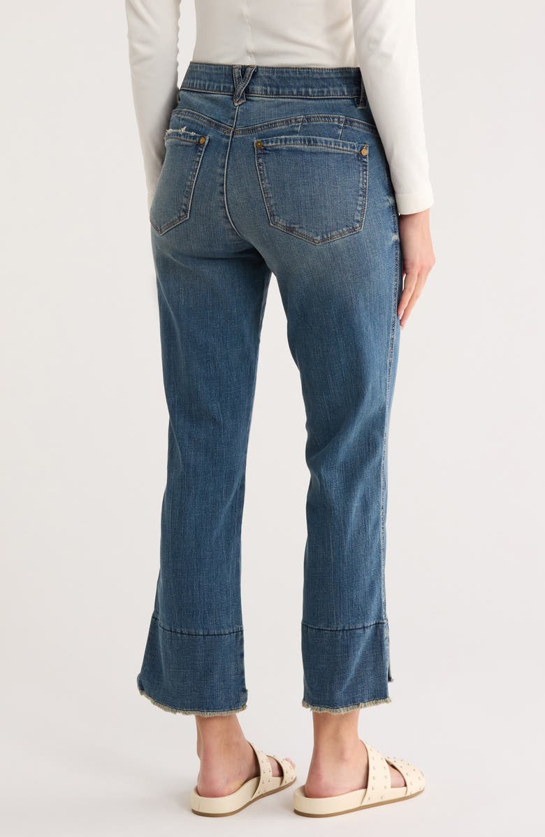 Democracy Step Hem Kick Flare Jeans, Alternate, color, Mid Blue Artisanal