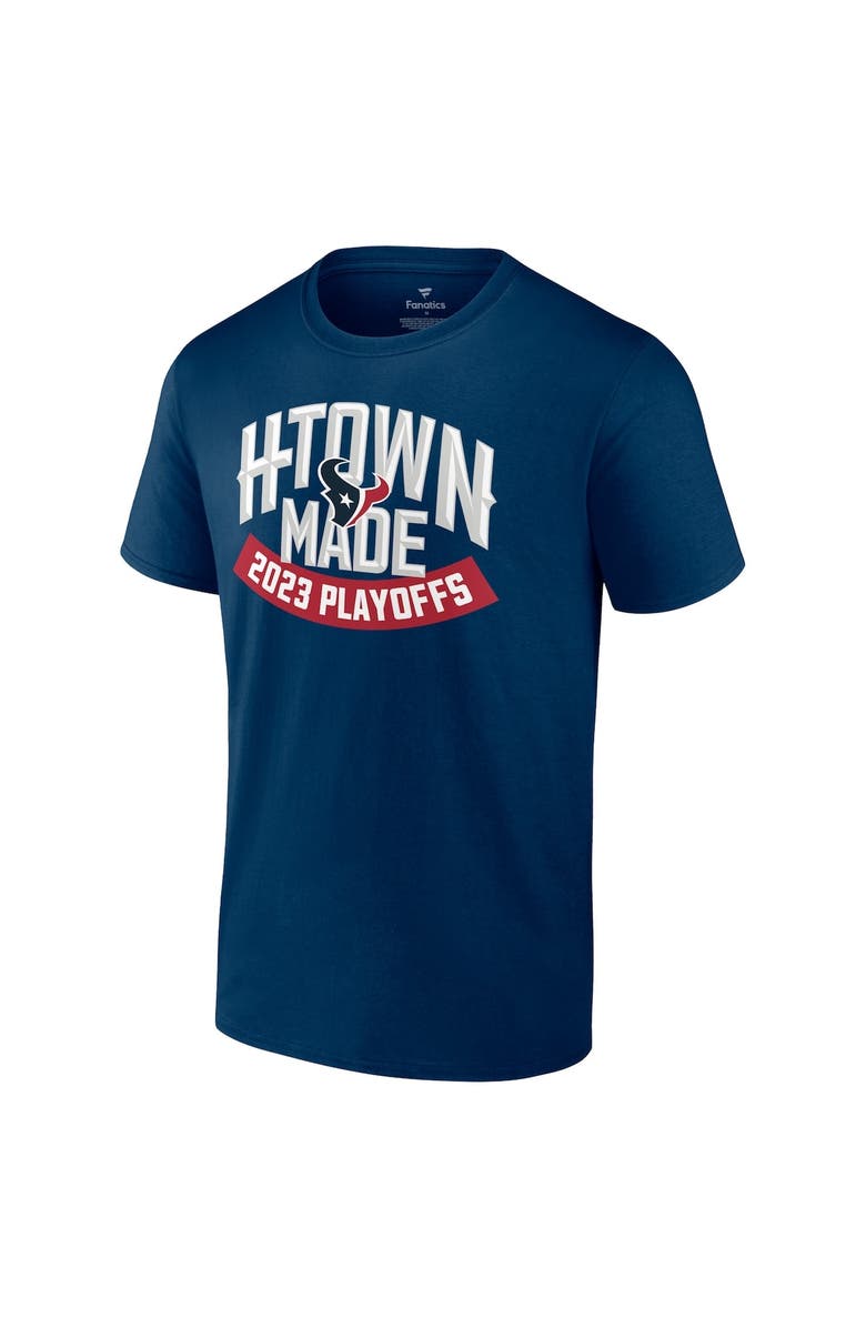 FANATICS Men's Fanatics Branded Navy Houston Texans 2023 NFL Playoffs H-Town Made T-Shirt, Alternate, color,