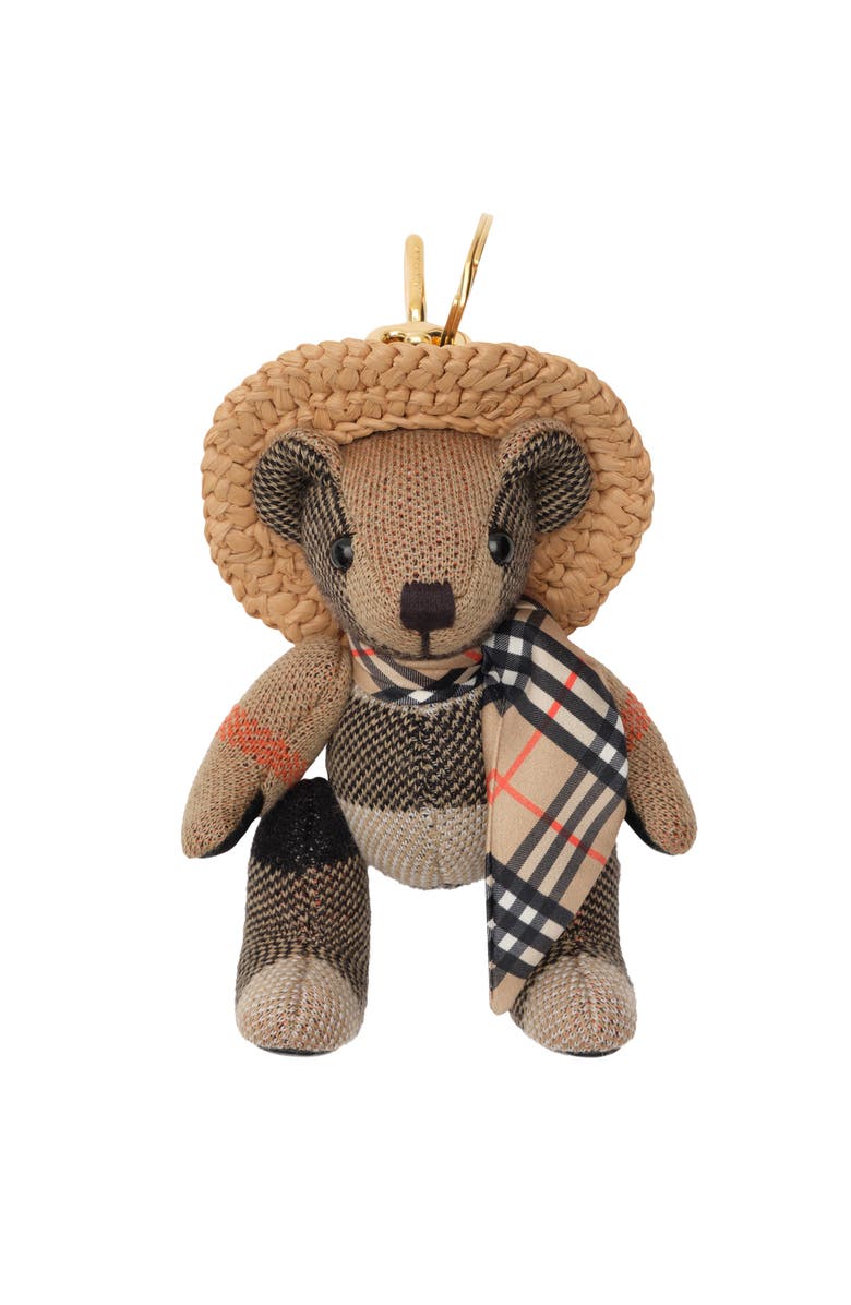 Burberry Thomas Bear Charm, Main, color, Sand Beige