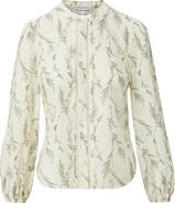 Veronica Beard Emiko Floral Cotton & Silk Button-Up Shirt
