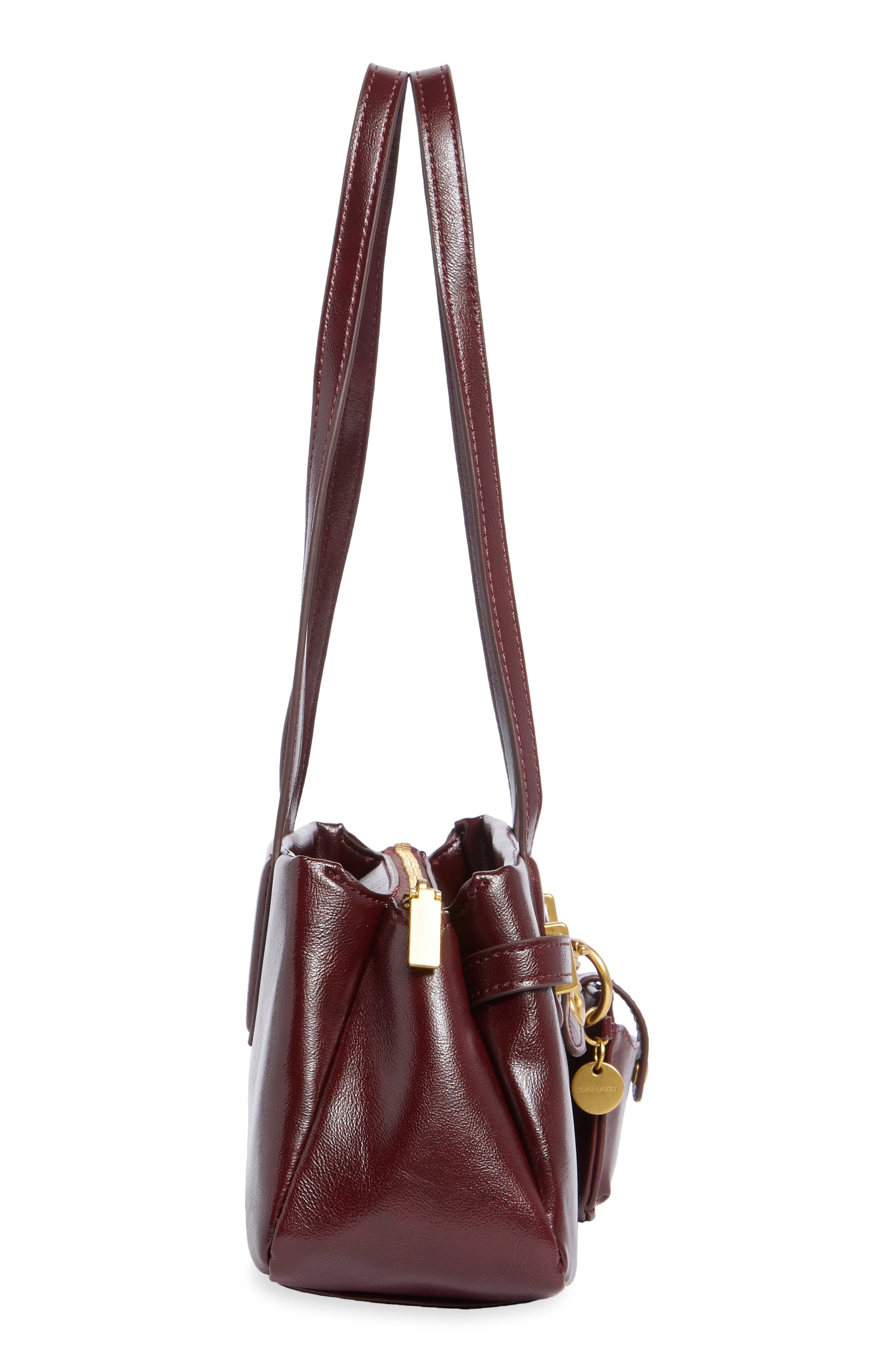 Kensey Faux Leather Satchel, Alternate, color, SANGRIA