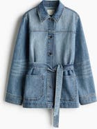 H&M Tie-belt Denim Jacket