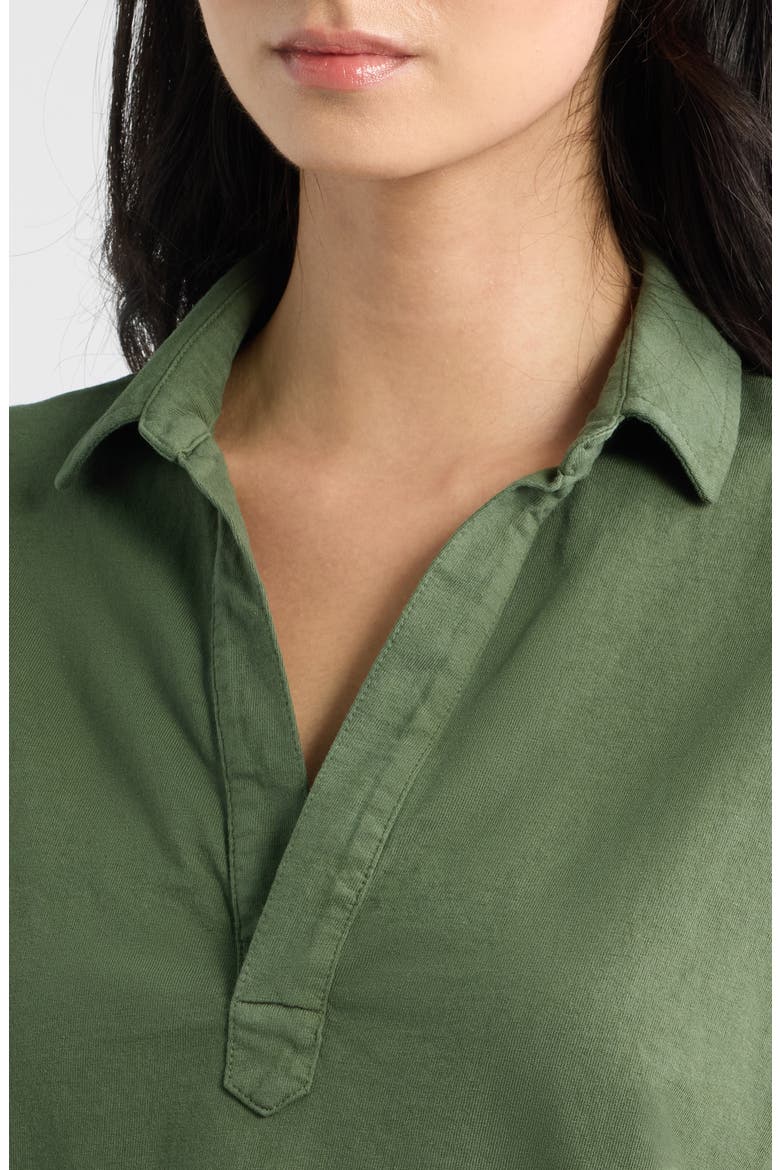 Patty Popover Henley Top, Alternate, color, NORI GREEN