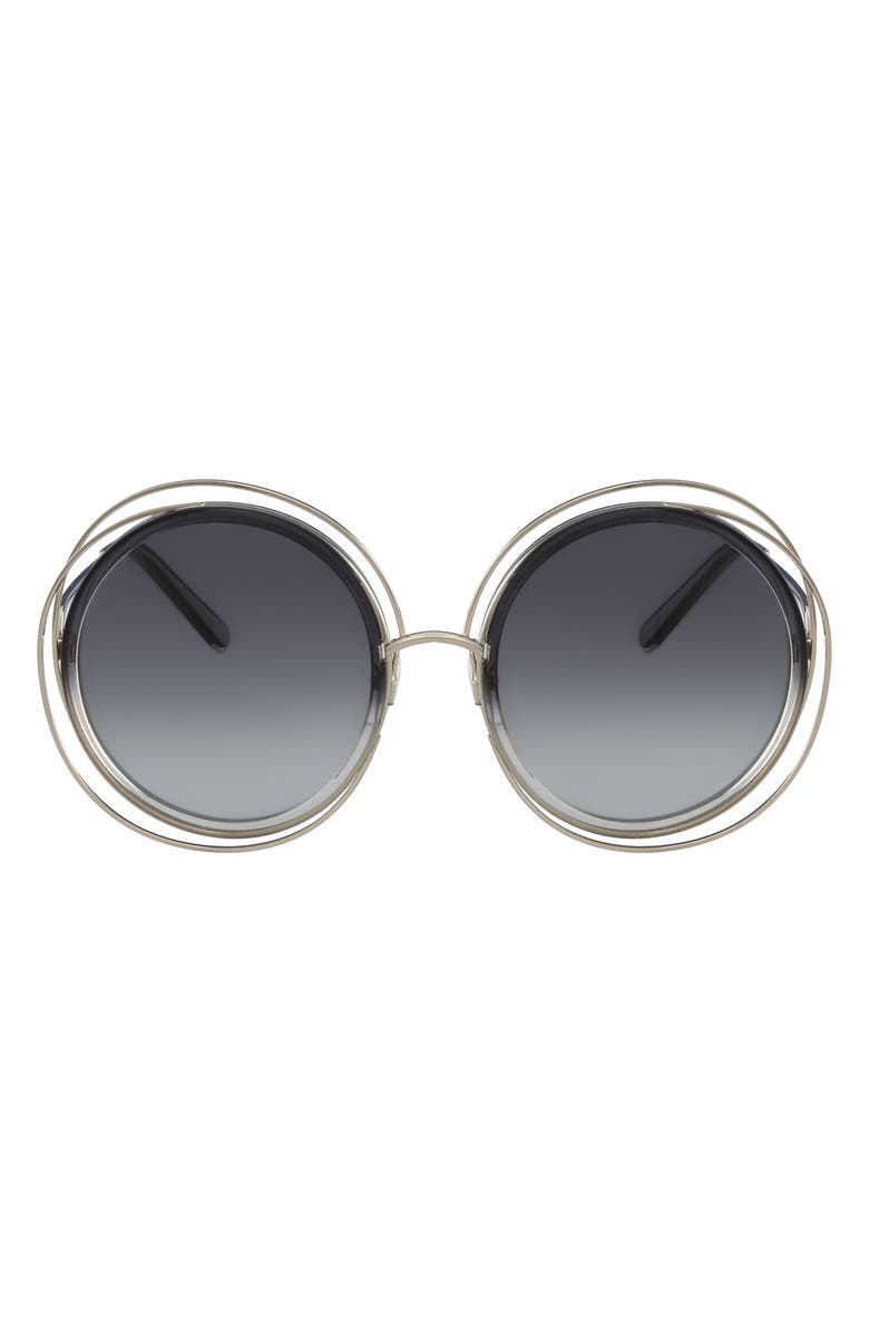 Chloé 'Carlina' 58mm Round Sunglasses, Main, color, 