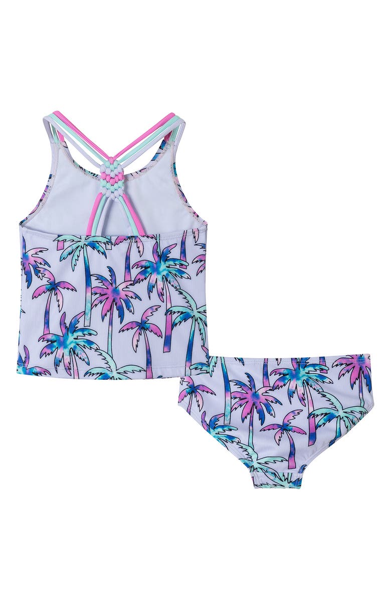 Andy & Evan Kids' Palm Tree Rib Two-Piece Swimsuit, Alternate, color, 