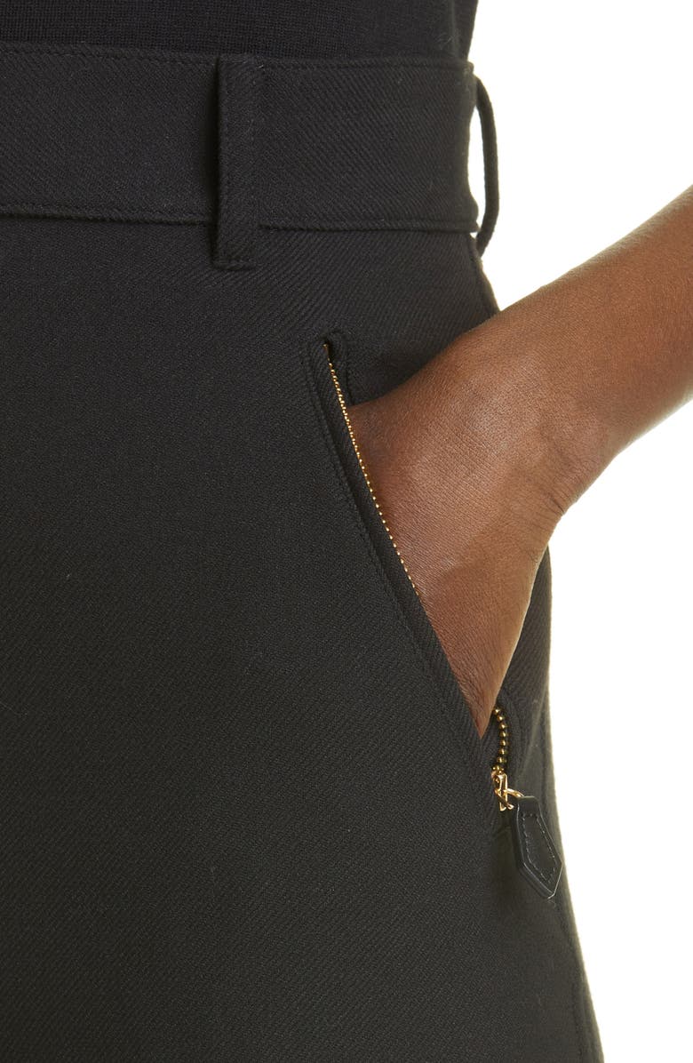 St. John Collection Zip Detail Stretch Twill Pants, Alternate, color, 