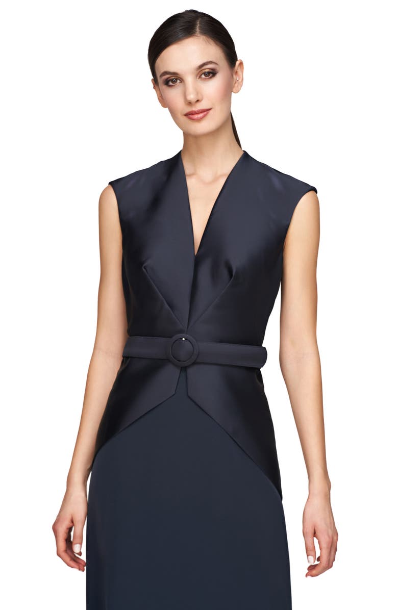 Kay Unger Bronwyn Belted Column Gown, Alternate, color, 