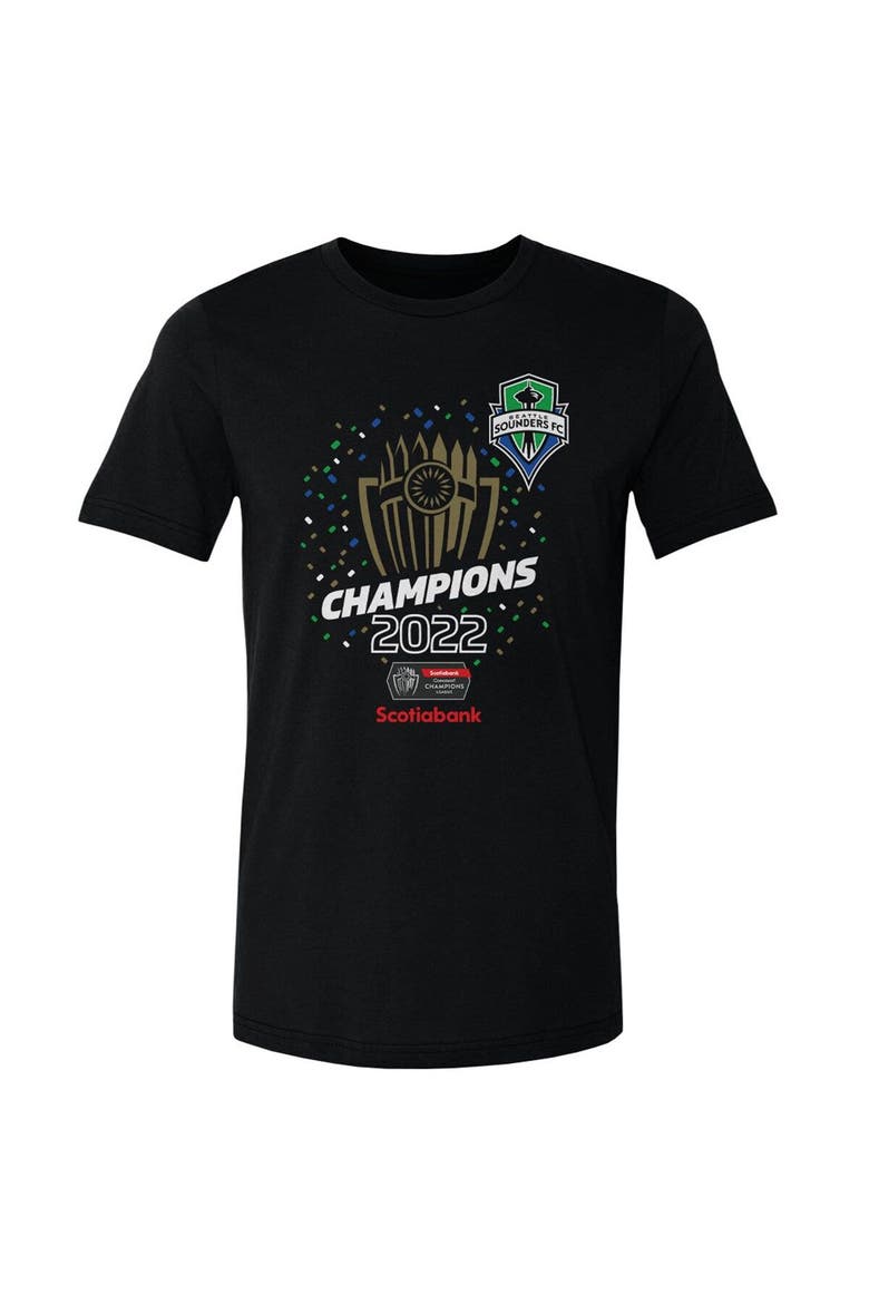 Men's Black Seattle Sounders FC 2022 CONCACAF Champions League Champions T-Shirt, Alternate, color, Black