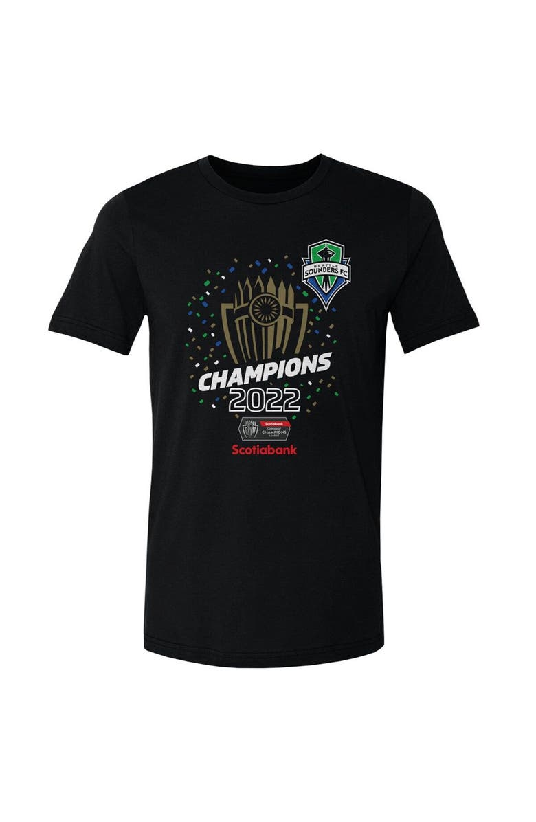 500 LEVEL Men's Black Seattle Sounders FC 2022 CONCACAF Champions League Champions T-Shirt, Alternate, color, Black
