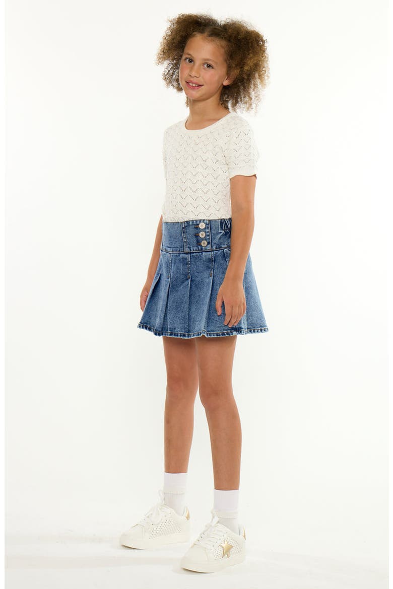 Kelly Pleated Skort, Alternate, color, Dark Wash