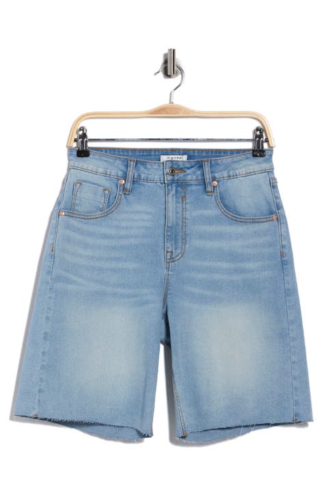 Denim Cuff Off Bermuda Shorts