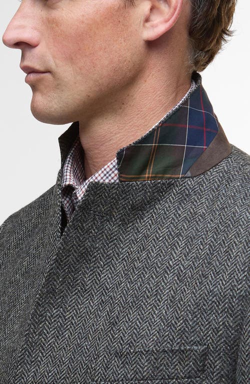 Barbour Firth Moons Wool Herringbone Sport Coat In Gray