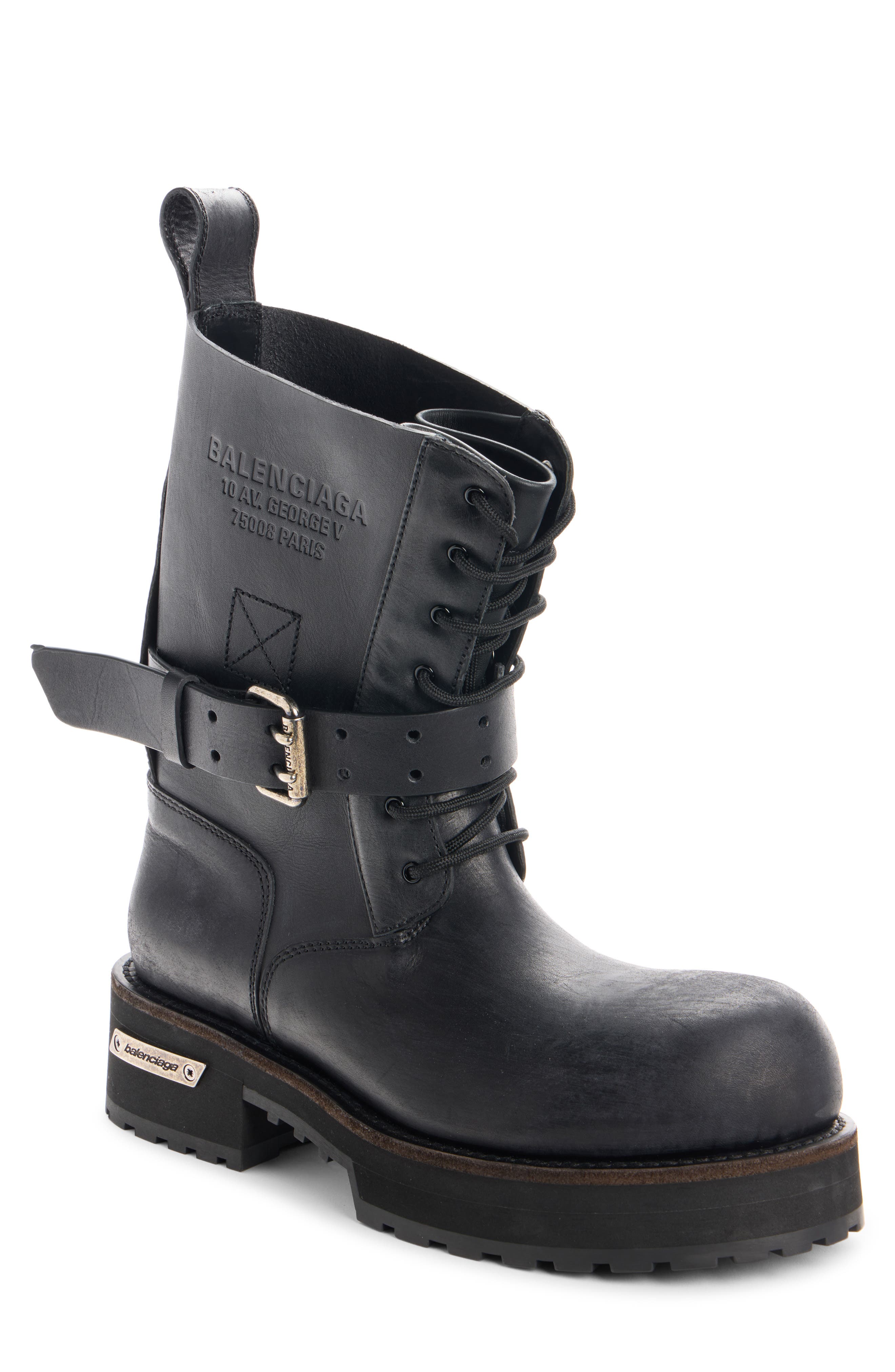 Venom Lace-Up Boot, Main, color, BLACK