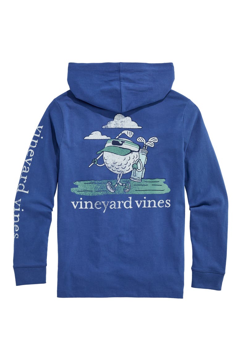 Kids' Drive Fast Putt Slow Long Sleeve Hooded T-Shirt, Alternate, color, MOONSHINE