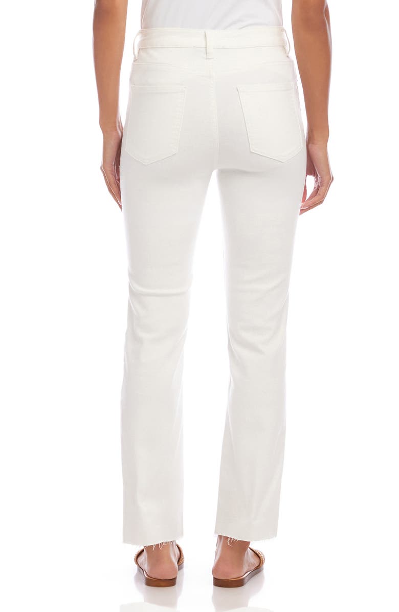 Karen Kane Raw Hem Straight Leg Jeans, Alternate, color, White