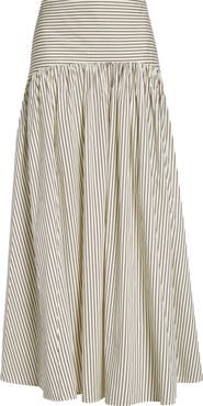 STAUD Procida Stripe Maxi Skirt