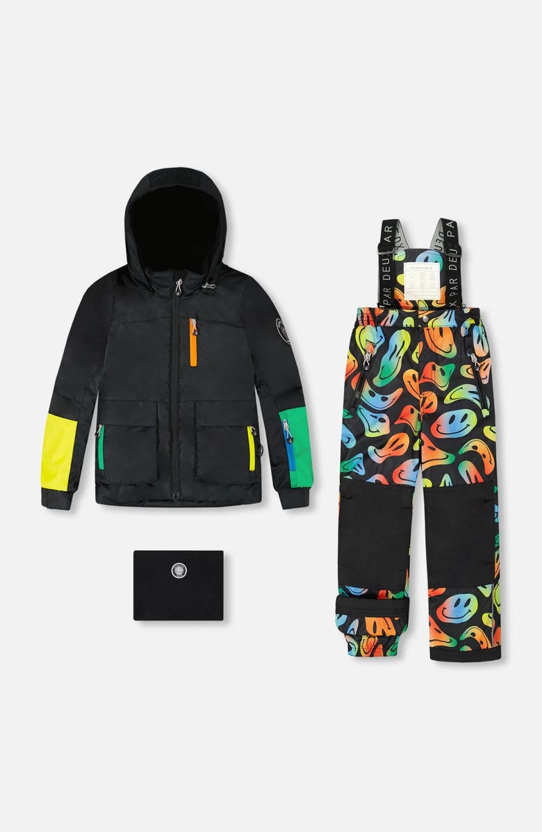Deux par Deux Two-Piece Play Snowsuit Smiley Face, Main, color,