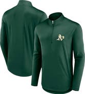 FANATICS Men's Fanatics Branded Green Oakland Athletics Quarterback Quarter-Zip Top