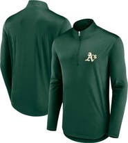 FANATICS Men's Fanatics Branded Green Oakland Athletics Quarterback Quarter-Zip Top
