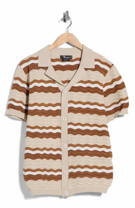 T.R. PREMIUM Textured Stripe Sweater Polo