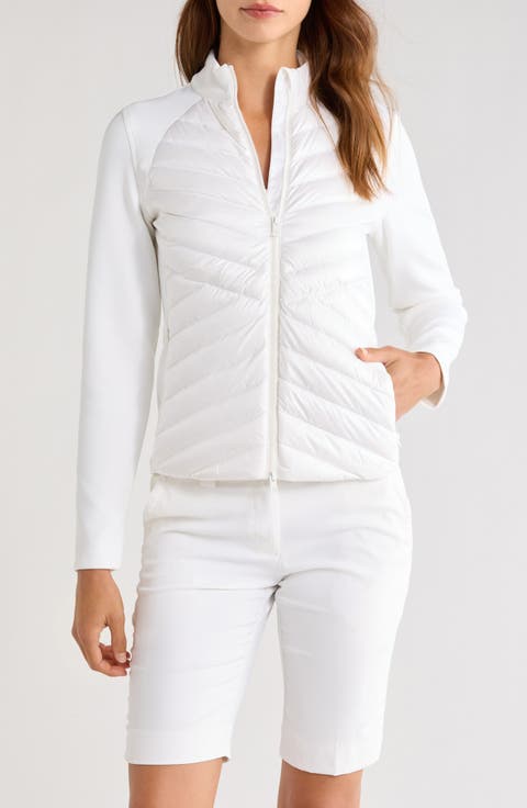 Hybrid Quilted V-Down Golf Jacket