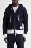 Thom Browne Engineered 4-Bar Cotton French Terry Zip-Up Hoodie