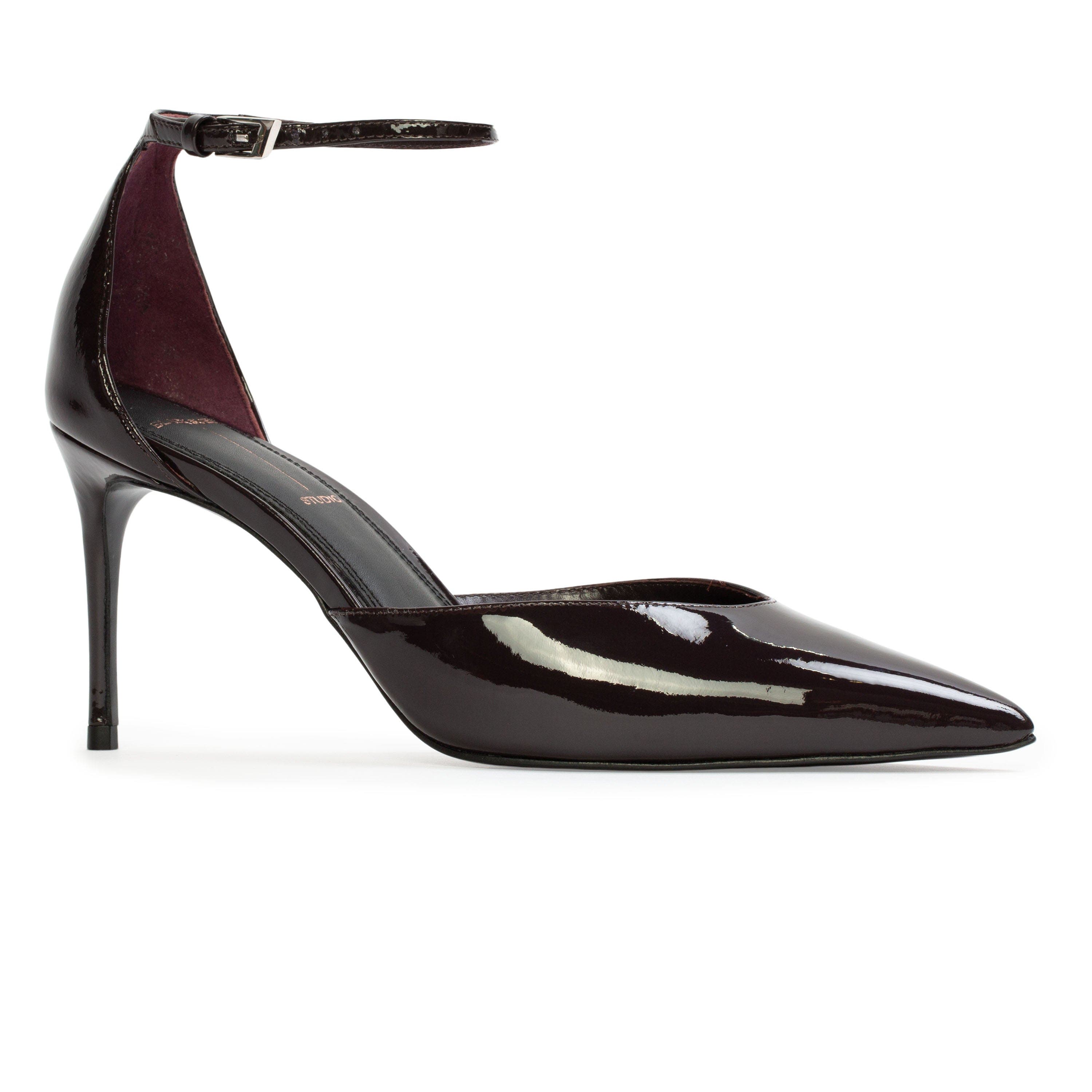 Darcie 80 Patent Pump, Alternate, color, Dark Plum Patent