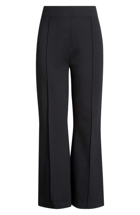 High Waist Flare Leg Stretch Ponte Pants (Plus)