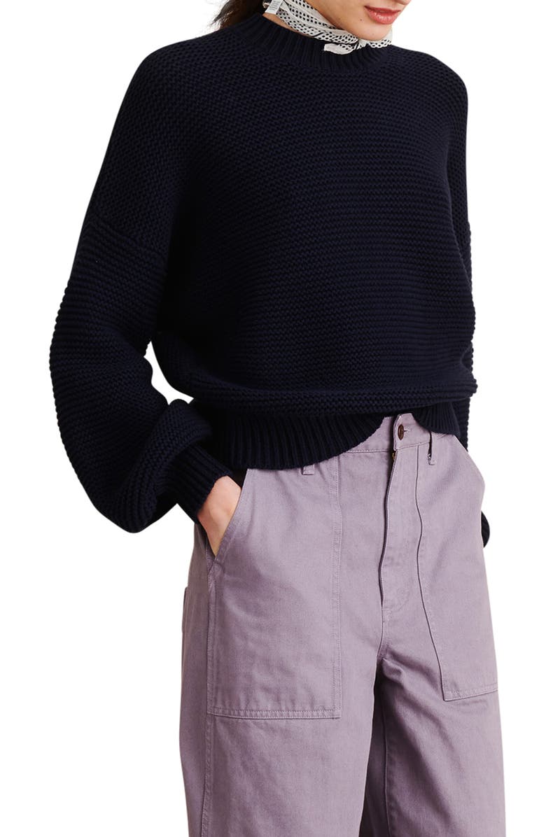 Alex Mill Back Button Crewneck Sweater, Alternate, color,