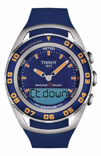 Tissot Sailing Touch Swiss Compass Silicone Strap Watch, 45mm