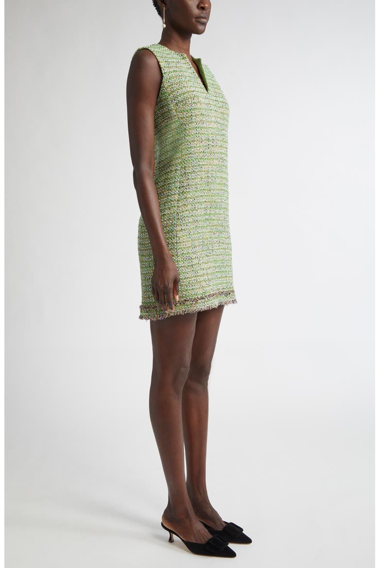 Larkin Metallic Tweed Sheath Dress, Alternate, color, JADE/ LIGHT JADE MULTI