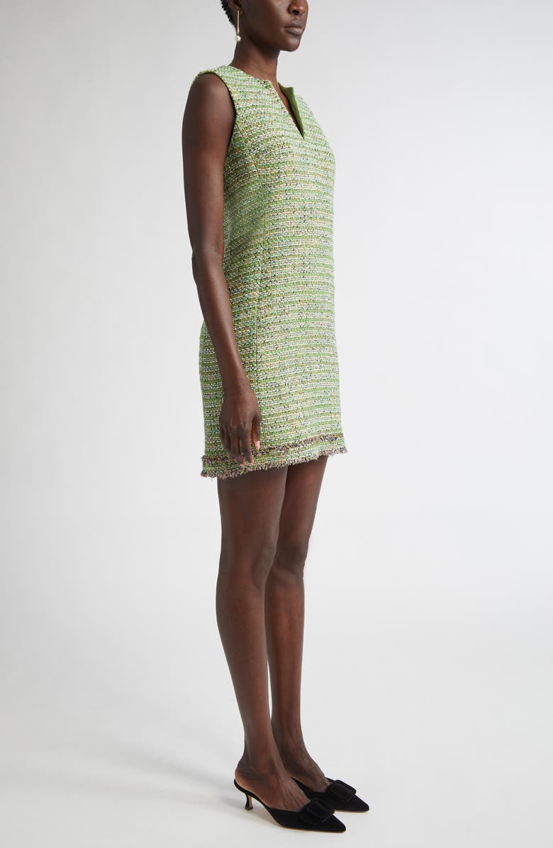 ST. JOHN Larkin Metallic Tweed Sheath Dress, Alternate, color, Jade/ Light Jade Multi