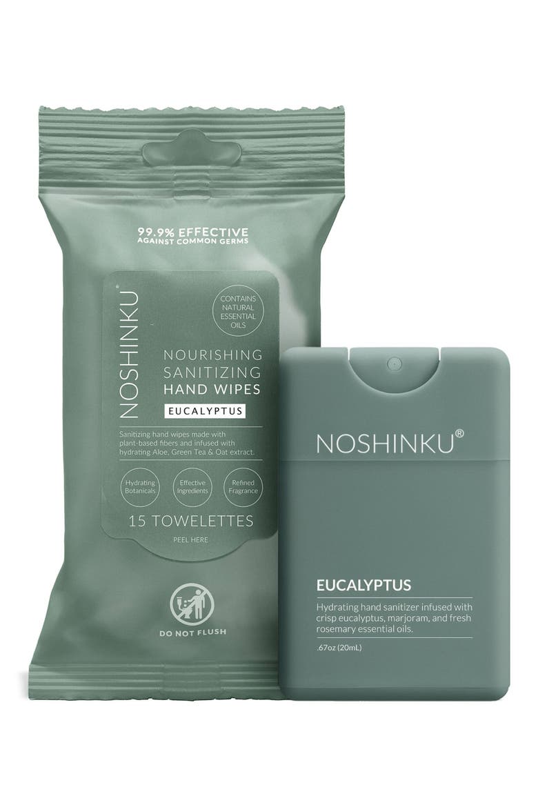 Eucalyptus Sanitizing Hand Wipes & Spray Set (Nordstrom Exclusive), Main, color, EUCALYPTUS