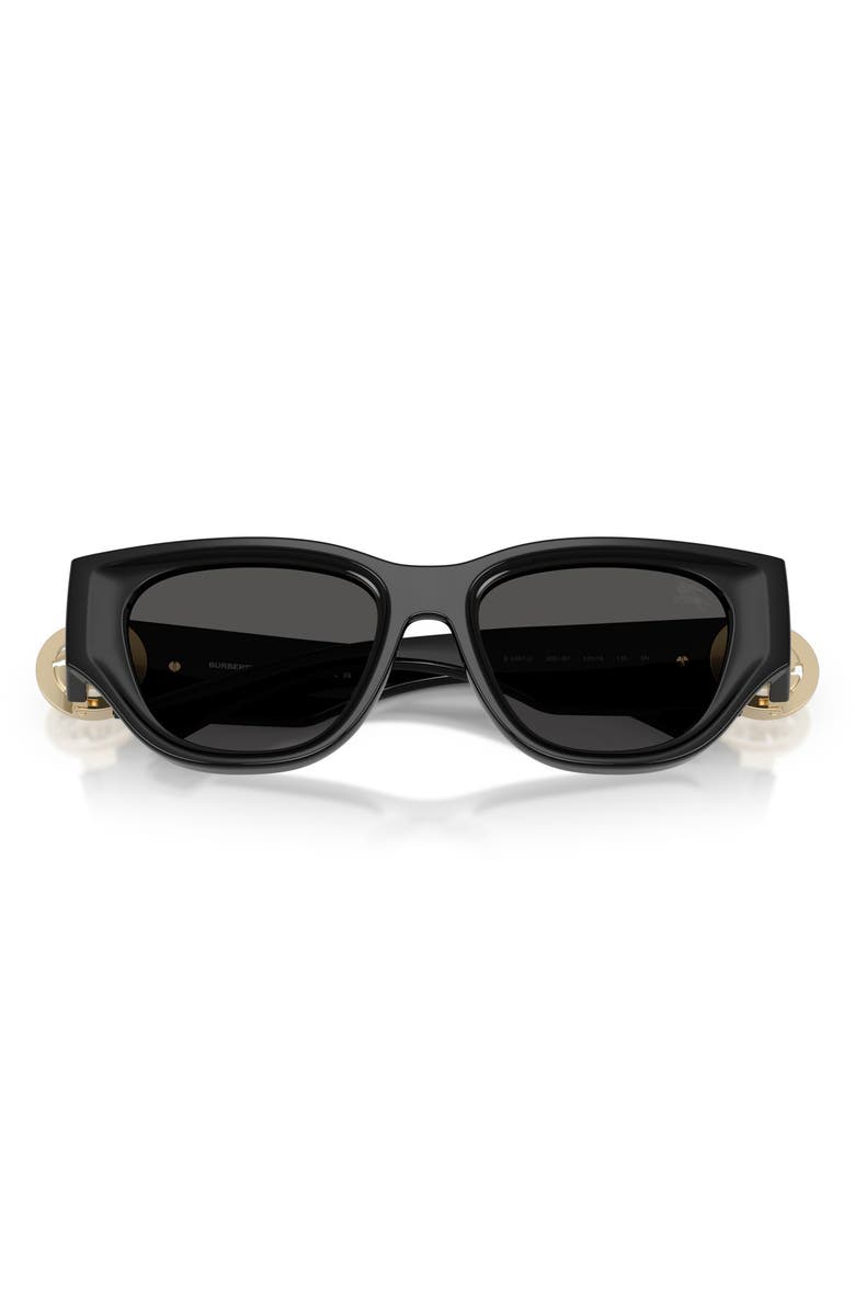 Burberry 52mm Cat Eye Sunglasses, Alternate, color, Black / Dark Grey