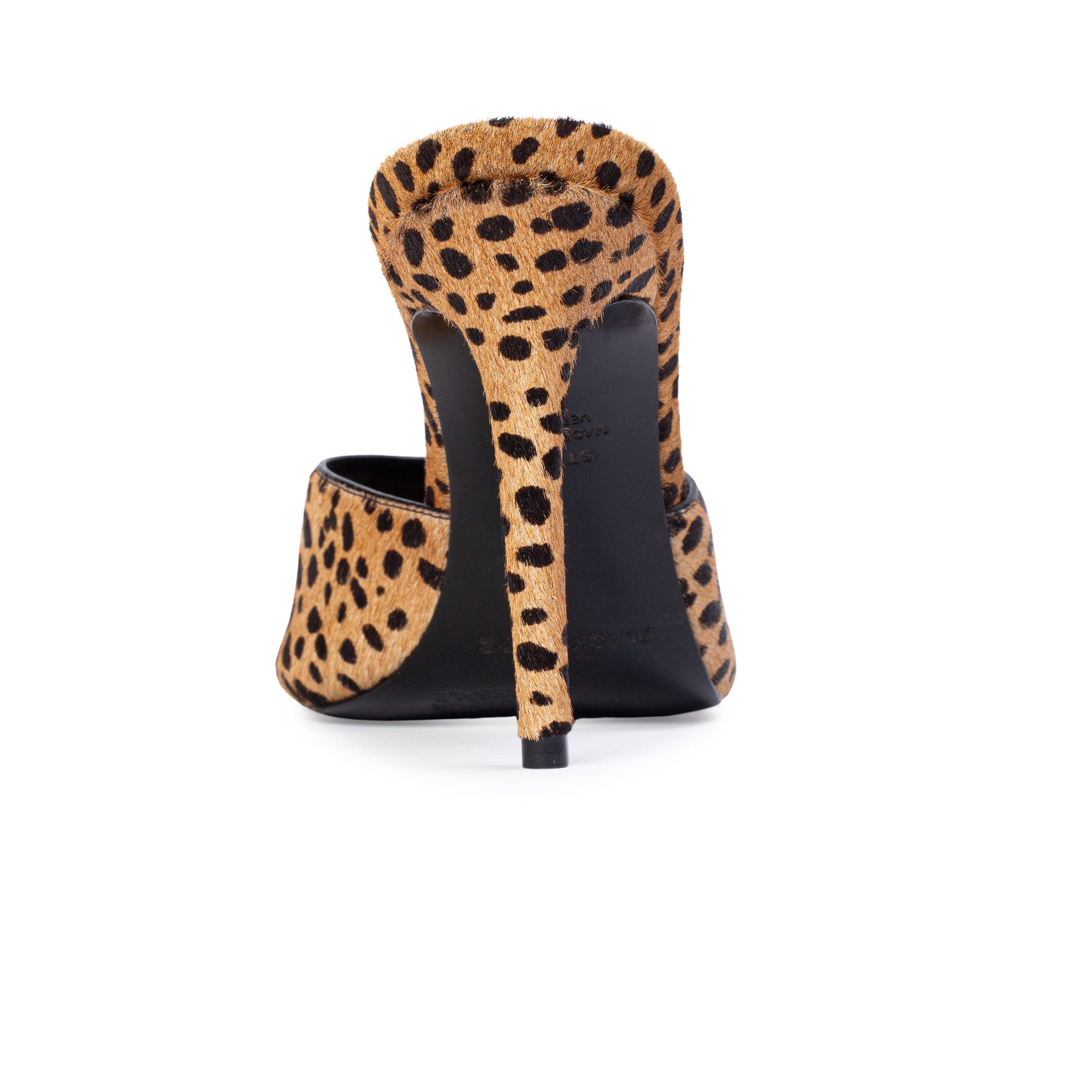 Bella 100 Mule, Alternate, color, Camel Dotted Cheetah Pony Hair