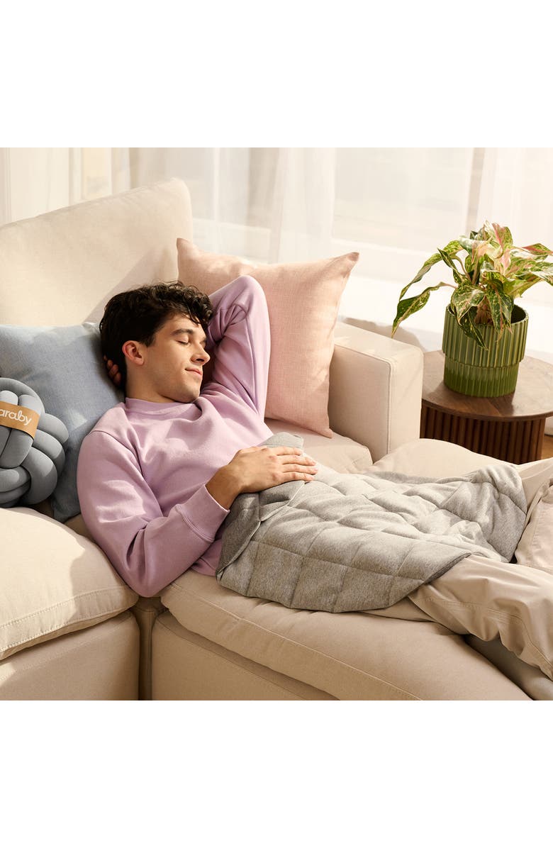 Bearaby Heatable Weighted Lap Pad Lounger, Alternate, color, Moonstone Grey