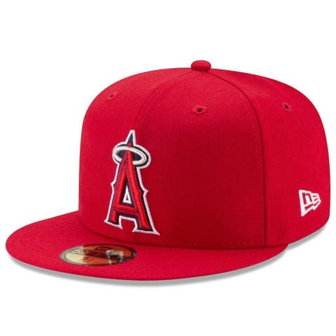 Men's New Era Red Los Angeles Angels Game Authentic Collection On-Field 59FIFTY Fitted Hat