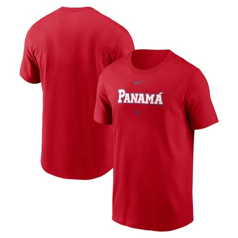 Men's Nike  Red Panama Baseball 2026 World Baseball Classic Wordmark T-Shirt