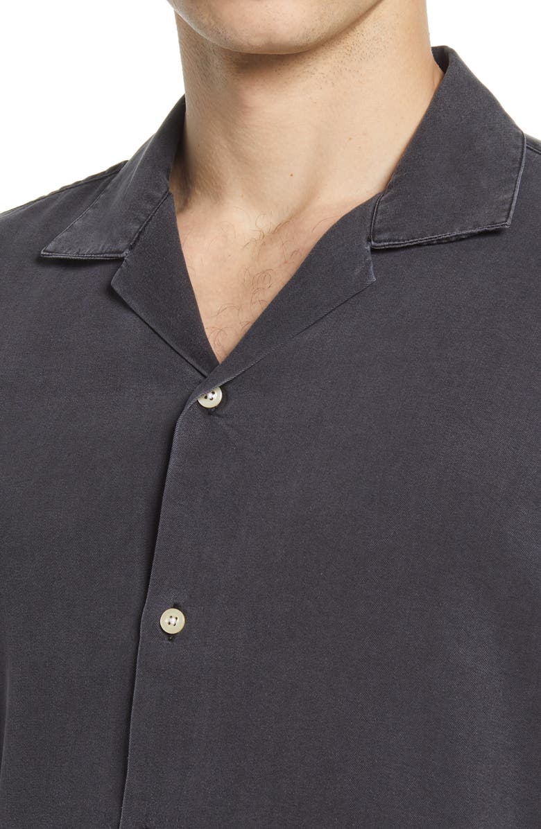 NN07 Miyagi Solid Short Sleeve Button-Up Camp Shirt, Alternate, color,