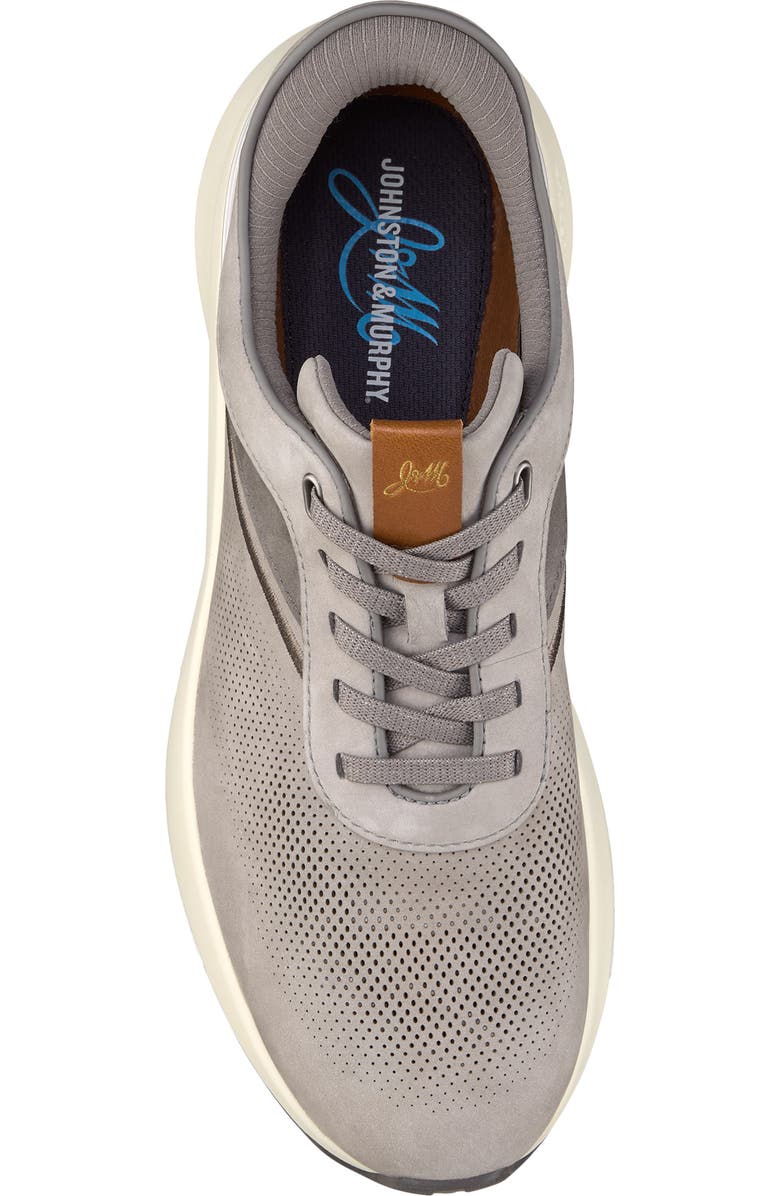 Johnston & Murphy Surge U-Throat Embossed Sneaker, Alternate, color, Gray Nubuck