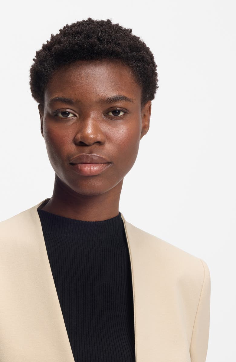 BOSS Jemma Collarless Jacket, Alternate, color, Pumice