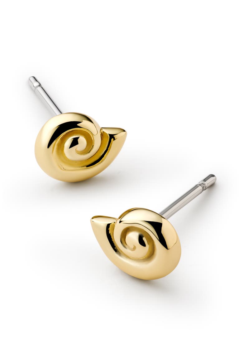 Gold Stud Earrings - Ariel Studs, Alternate, color, Gold