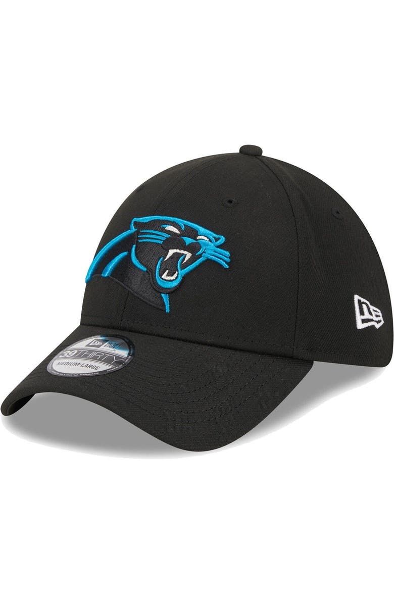 New Era Men's New Era Black Carolina Panthers  Main 39THIRTY Flex Hat, Main, color, 