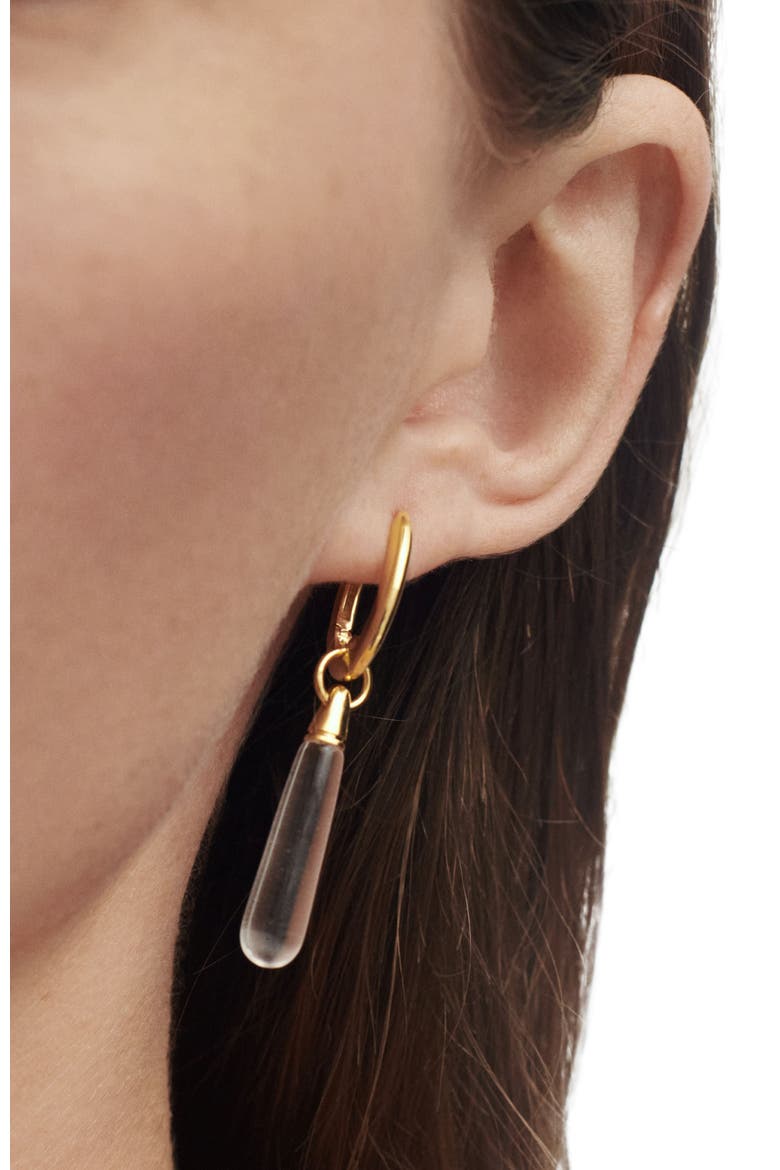 Rock Crystal Large Jupiter Single Hoop, Alternate, color, Clear Quartz