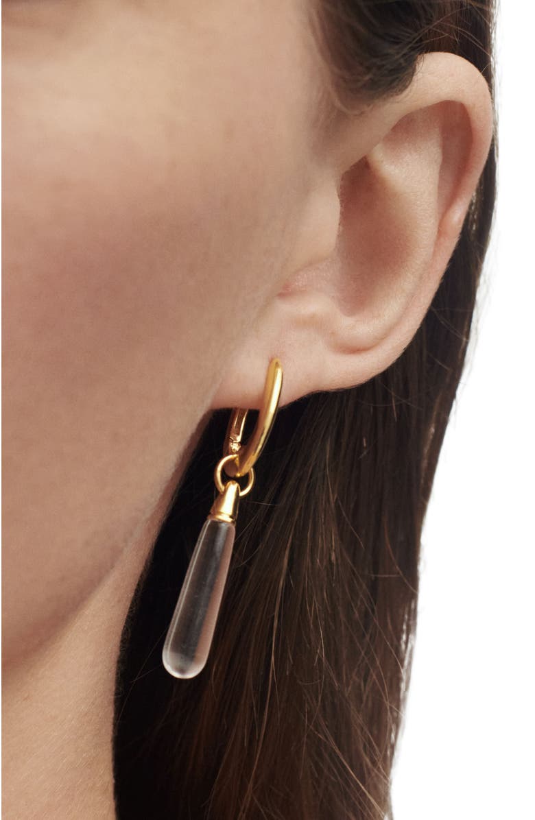 PDPAOLA Rock Crystal Large Jupiter Single Hoop, Alternate, color, Clear Quartz