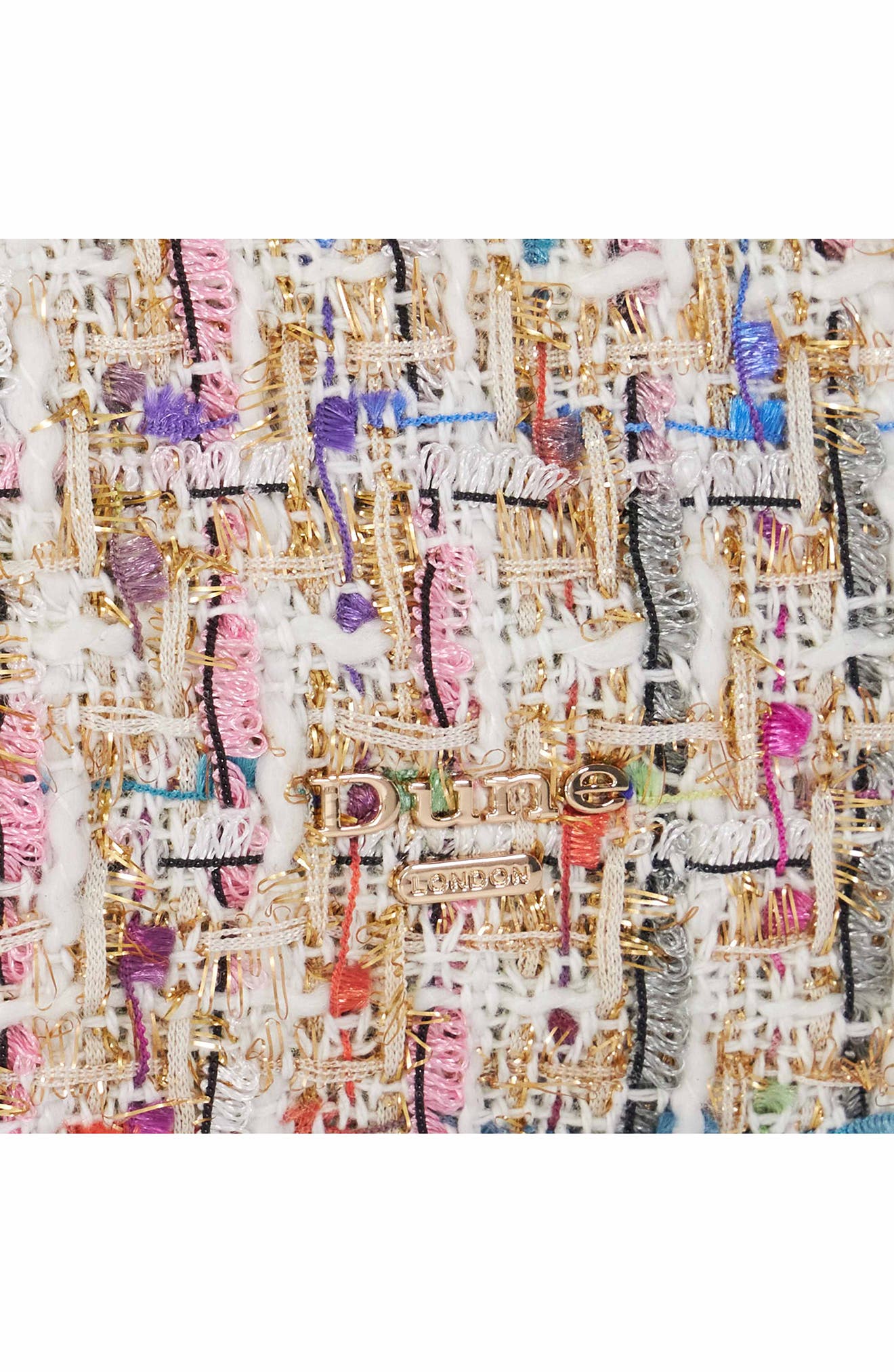 Dune London Dinkydorrien Tweed Top Handle Bag, Alternate, color, 