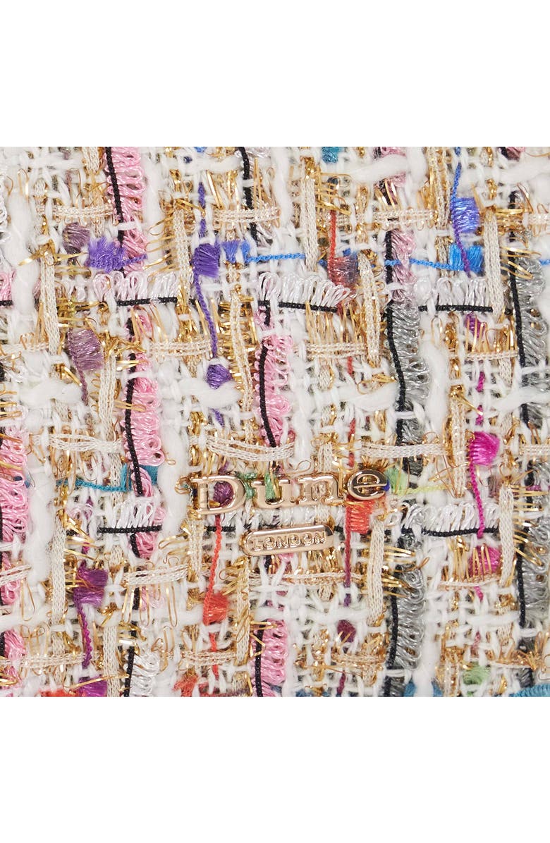 Dune London Dinkydorrien Tweed Top Handle Bag, Alternate, color,