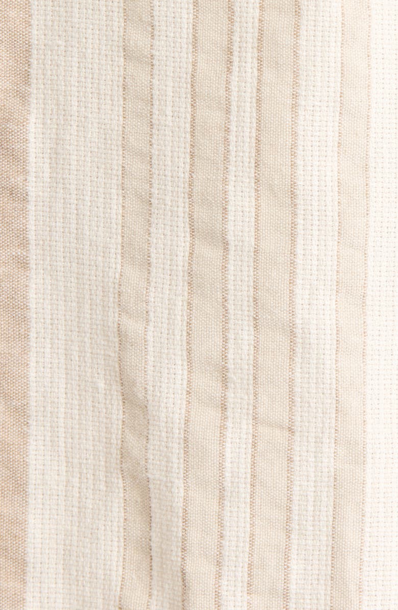 Corridor Bari Stripe Linen & Cotton Camp Shirt, Alternate, color, Natural