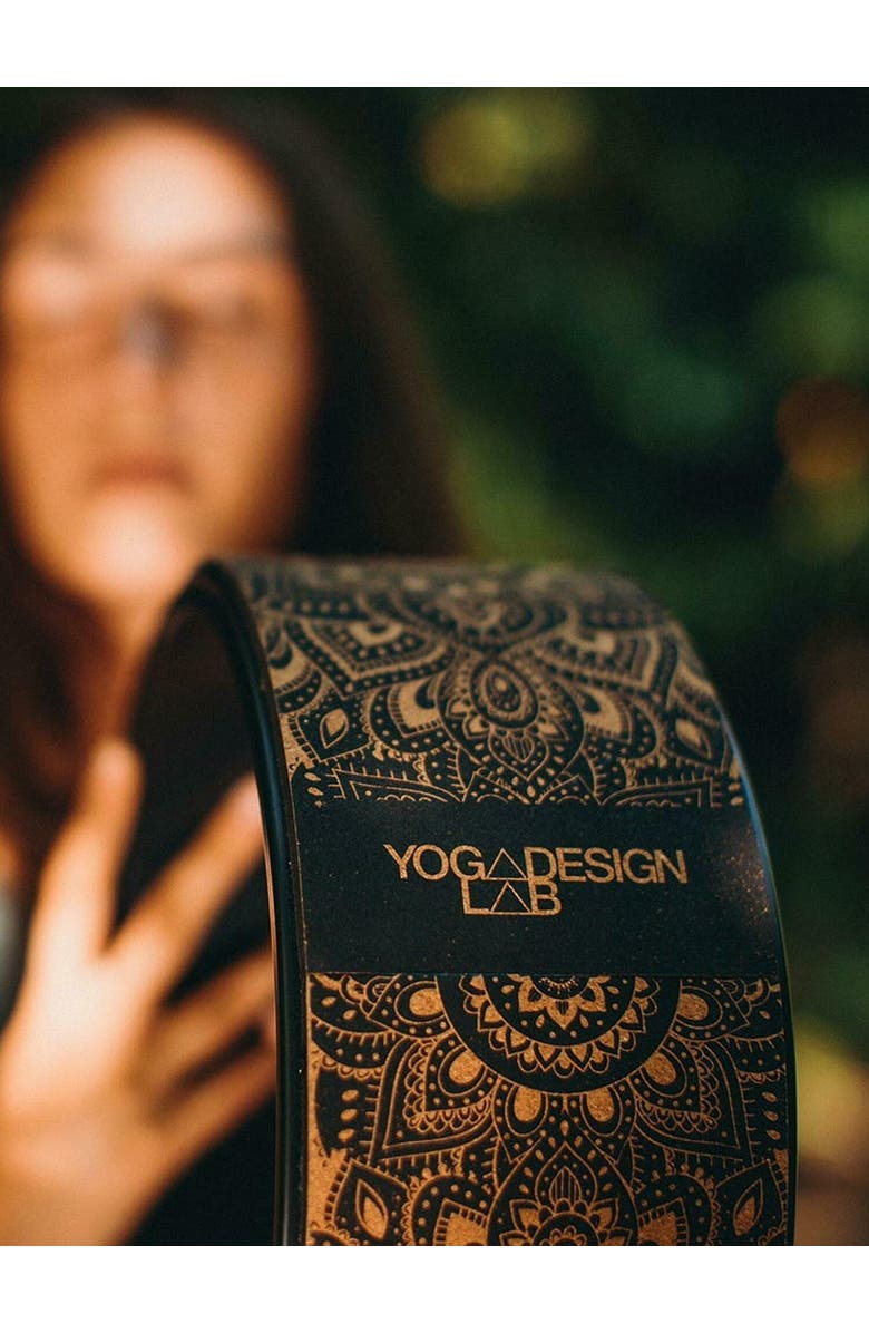 Yoga Design Lab Yoga Wheel Cork Mandala Black, Alternate, color, Mandala Black