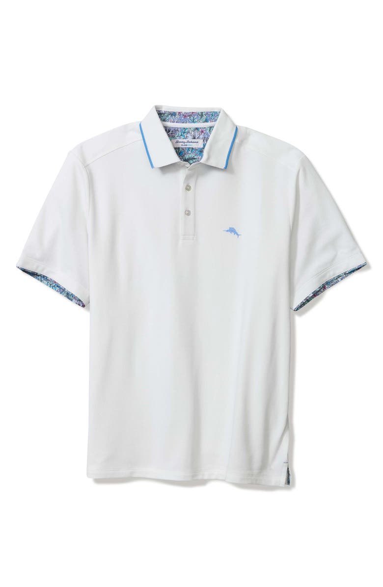 Tommy Bahama Azul Gardens Five O'Clock IslandZone<sup>®</sup> Piqué Performance Polo, Main, color, 